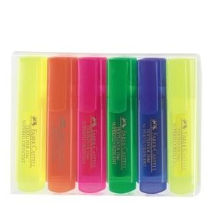 TEXTMARKER SET 6 SUPERFLUORESCENT 1546 FABER-CASTELL