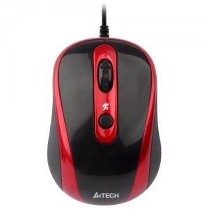 MOUSE A4TECH N-250X-2 V-TRACK PADLESS BLACK-RED