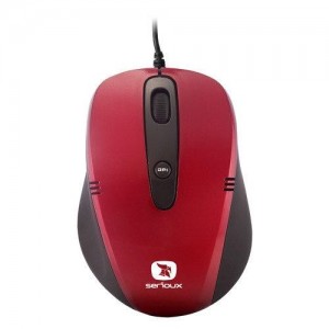 MOUSE SERIOUX PMO3300-RD USB PASTEL 3300 1000/1600DPI RED