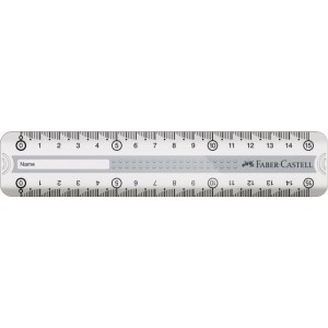 RIGLA 15 CM GRIP GRI FABER-CASTELL