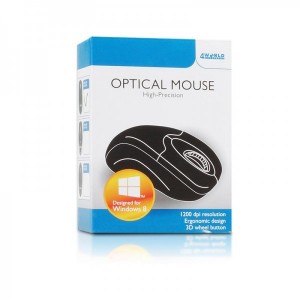  Mouse optic 4World, USB, BASIC2, 1200dpi, negru