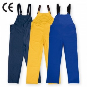 Imbracaminte de Protectie Impermeabila: Pantalon de ploaie, din PU cu pieptar, ROSTOCK (-B, -G, -AE)