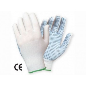 Manusi de Protectie din Textile din tricot sintetic cu aplicatii punctiforme PVC GRANET