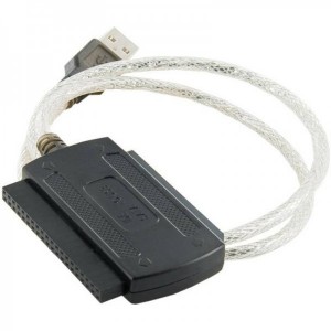 4World 1x USB 2.0 Male - 1x IDE Female + 1x SATA Male, negru