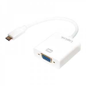 Logilink 1x USB 3.1 tip C Male - 1x VGA Female White