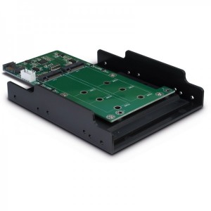 Inter-Tech KT022B 3.5 inch 1x SATA Male - 2x M.2 SATA SSD