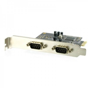 4World 1x PCI-E Male - 2x Serial Male