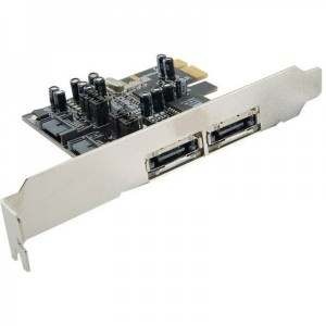 4World 1x PCI-E Male - 2x eSATA-II Male + 2x SATA-II Male,