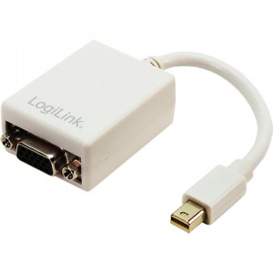 Logilink 1x miniDisplayPort Male - 1x VGA Female, 0.09m, alb