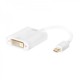 Logilink 1x miniDisplayPort Male - 1x DVI-D Female, activ, alb