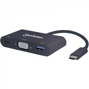 Manhattan 1x USB 3.1 tip C Male - 1x VGA Female + 1x USB 3.0 tip A Female + 1x USB 3.1 tip C