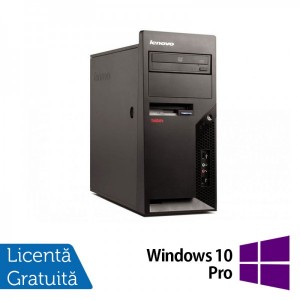 Calculatoare Refurbished Lenovo Thinkcentre M58p Tower Intel Core 2 Duo E8400 3.00Ghz 2GB DDR3 160GB HDD DVD-ROM + Windows 10 Pro