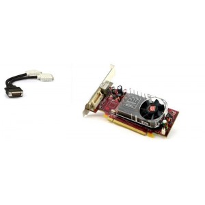 Placa video PCI-E Ati Radeon HD 2400 XT 256 Mb DMS-59 TV-out + adaptor DMS-59 la 2 x DVI