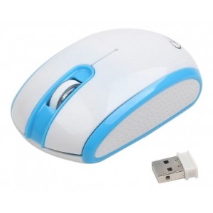 Mouse Optic Wireless Gembird MUSW-105-B 1200 DPI nano USB Alb-albastru