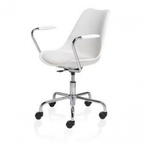 Scaun Office CUBETRADE FL20405 Model de Lux Alb / Metal