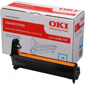 Consumabil Original 43381707: Okidata C-5600 Drum Cyan (Wide Line Box)