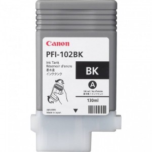 Consumabil Original AB6-0005: Canon PFI-102/0895B001AA Ink Tank Black (White foil) 130ml