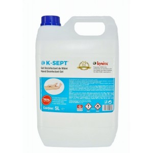 Gel dezinfectant maini 5 L, alcool 75%, Aloe Vera